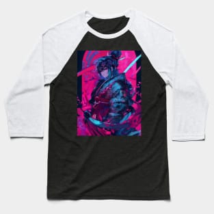 Neon samurai japanese princess Baseball T-Shirt